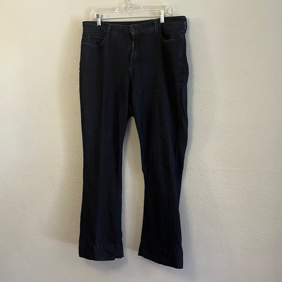 NY DJ flared dark blue jeans 16 hemmed short